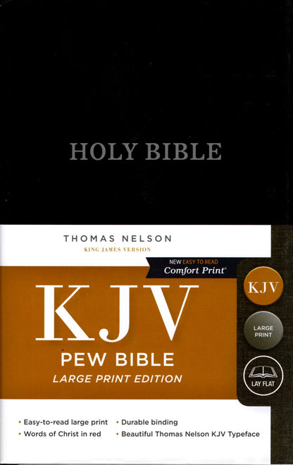 Thomas Nelson KJV Pew Bible - Large Print Edition in Comfort Print® - Hardcover w/Dust Jacket