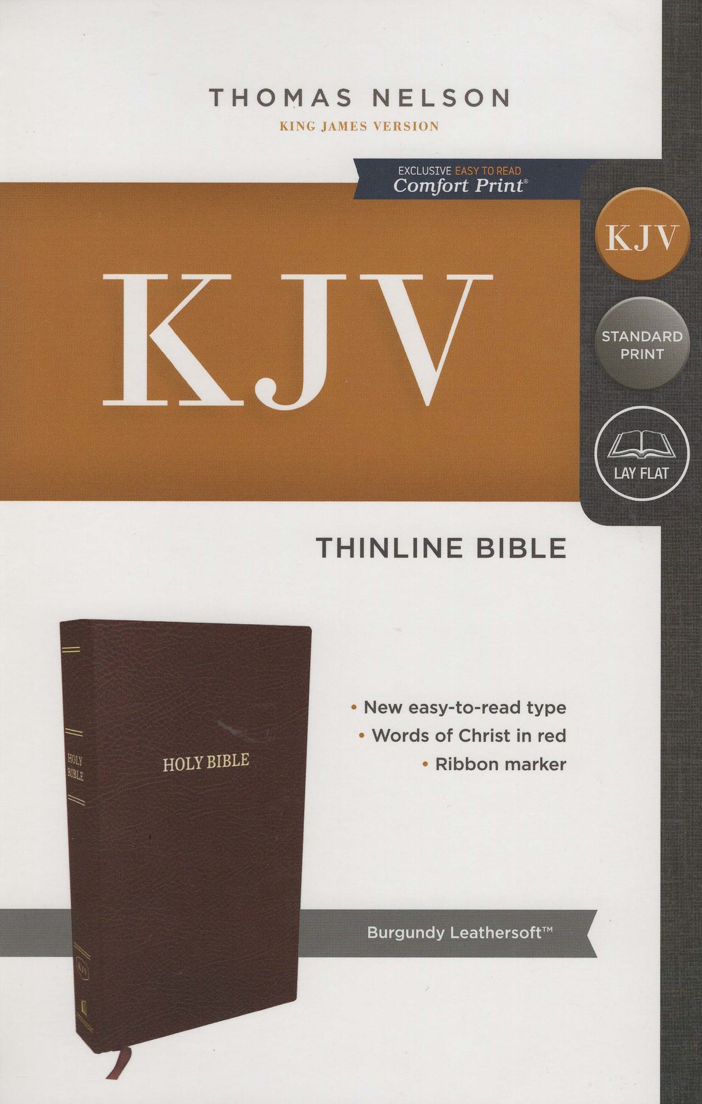 Thomas Nelson KJV Thinline Bible w/Comfort Print® - Leathersoft™