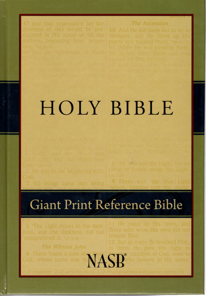 Foundation Publications Inc. NASB Giant Print Reference Bible - Hardcover