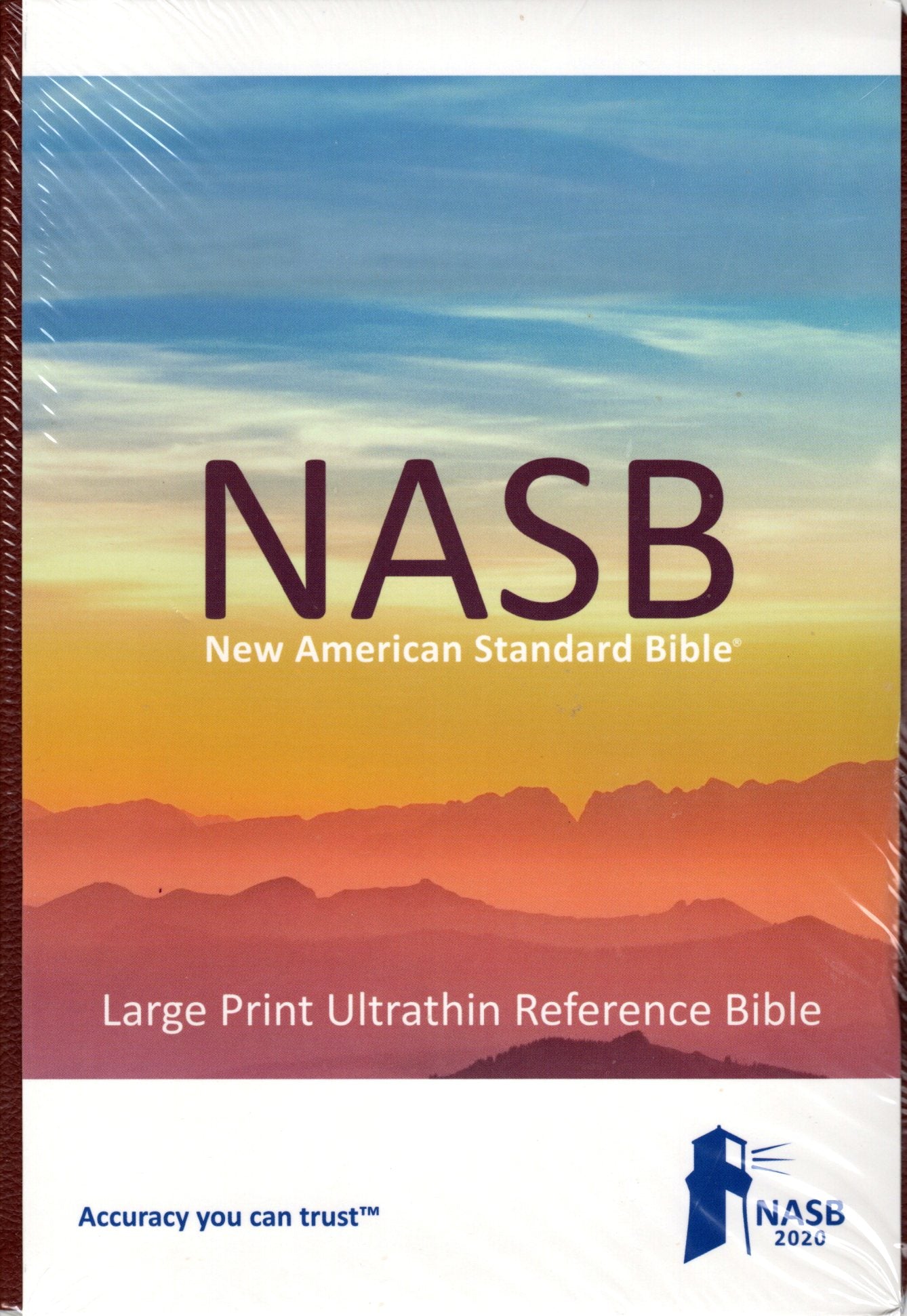 Foundation Publications Inc. NASB Large Print Ultrathin Reference Bible - Leathertex (Maroon)