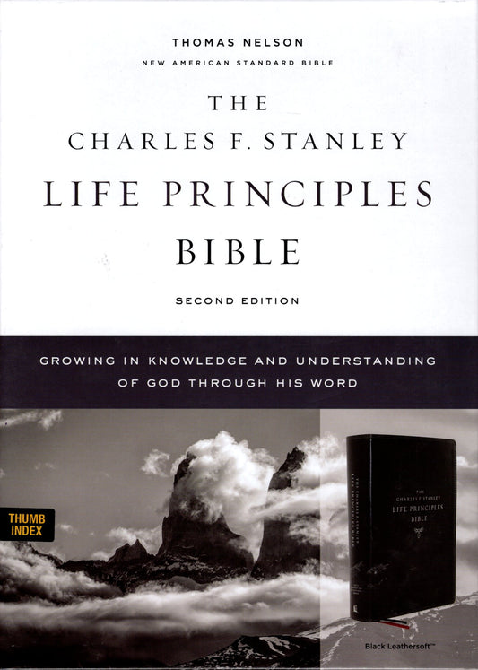 Thomas Nelson NASB The Charles F. Stanley Life Principles Bible Second Edition - Leathersoft™ (Black)
