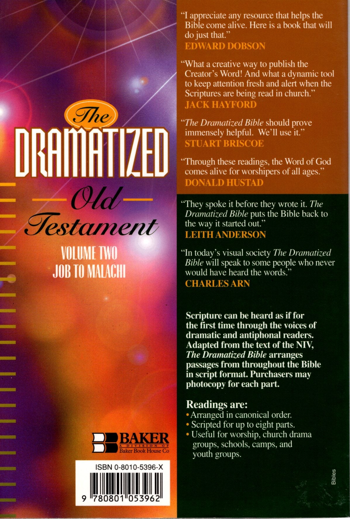 Baker Books NIV® The Dramatized Old Testament--Volume Two: Job to Malachi - Paperback