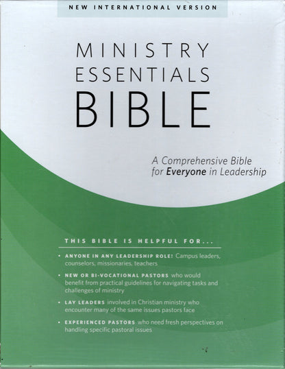 Hendrickson NIV® Ministry Essentials Bible: A Comprehensive Bible for EVERYONE in Leadership - Flexisoft (Black/Brown)