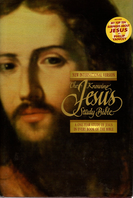 Zondervan NIV® The Knowing Jesus Study Bible: A One-Year Study of Jesus in Every Book of the Bible - Hardcover w/Dust Jacket