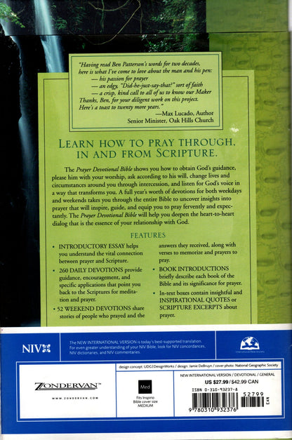 Zondervan NIV® Prayer Devotional Bible - Hardcover w/Dust Jacket