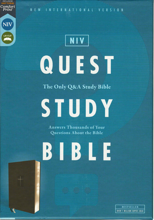 Zondervan NIV® - Quest Study Bible w/Comfort Print®, "The Only Q&A Study Bible" - Leathersoft™