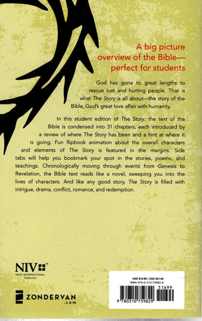 Zondervan NIV® The Story Student Edition - Paperback