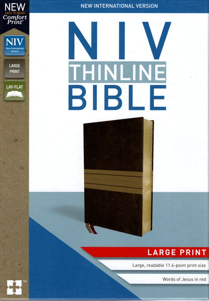 Zondervan NIV® Thinline Bible Large Print - Comfort Print® (11.4-point Print Size) - LeatherSoft™