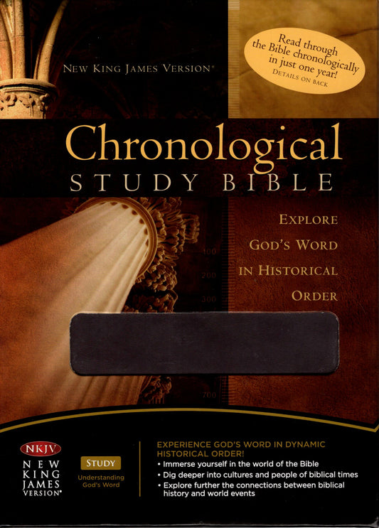 Thomas Nelson NKJV® - Chronological Study Bible - Leathersoft™ (Butterscotch/Smoke)