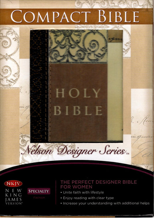 Thomas Nelson NKJV® Compact Bible (Nelson Designer Series™) - Flexible Cloth/Leather