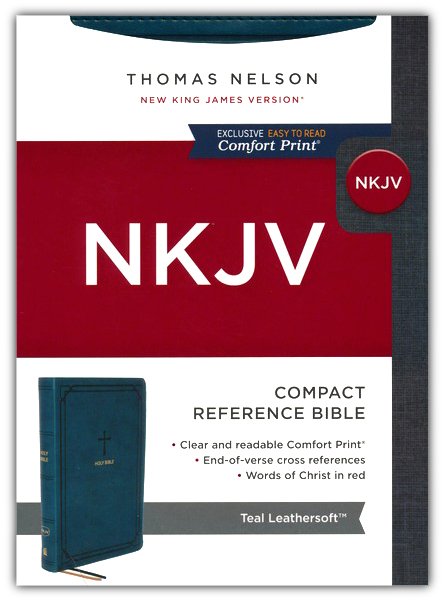 Thomas Nelson NKJV® - Compact Reference Bible - Leathersoft™ (Teal)