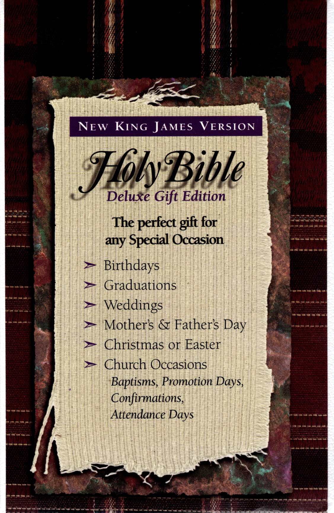 Thomas Nelson NKJV® Deluxe Gift Edition Bible - Leatherflex (White)