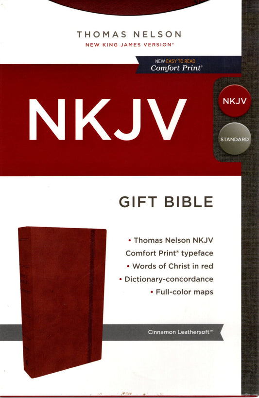 Thomas Nelson NKJV® Gift Bible - Leathersoft™ (Cinnamon)