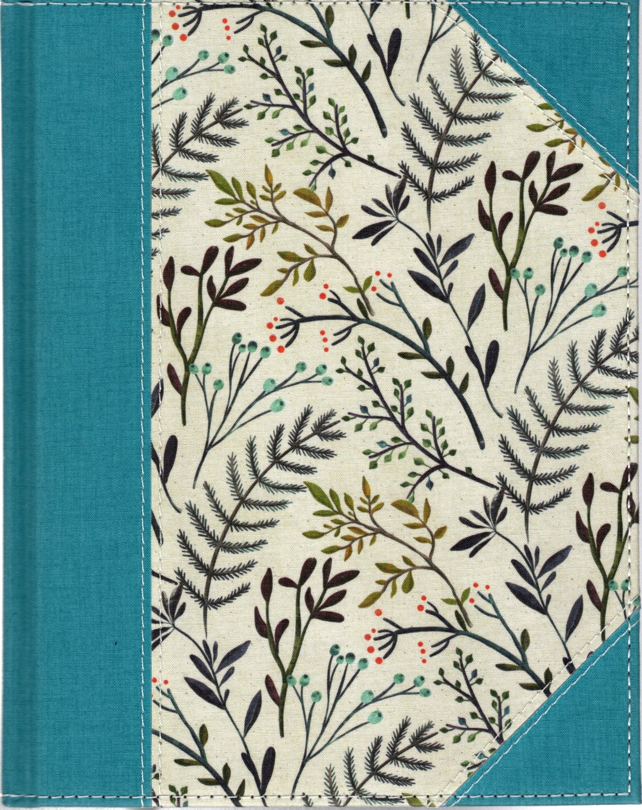 Thomas Nelson NKJV® Journal the Word™ Bible - Hardcover/Fabric Teal Floral
