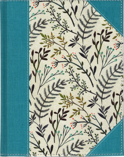 Thomas Nelson NKJV® Journal the Word™ Bible - Hardcover/Fabric Teal Floral