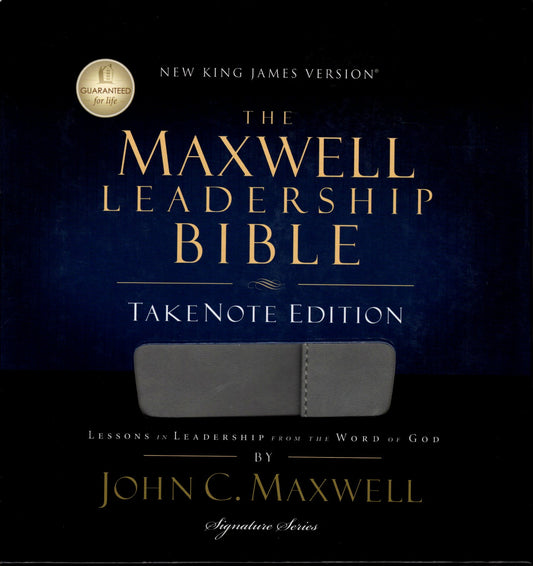 Thomas Nelson NKJV® The Maxwell Leadership Bible - TakeNote Edition - Leathersoft™ (Dove Gray)