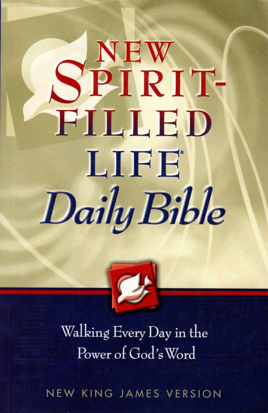 Thomas Nelson NKJV® - New Spirit-Filled Life Daily Bible: Walking Every Day in the Power of God's Word - Softcover (***Minor Damage, See Description***)