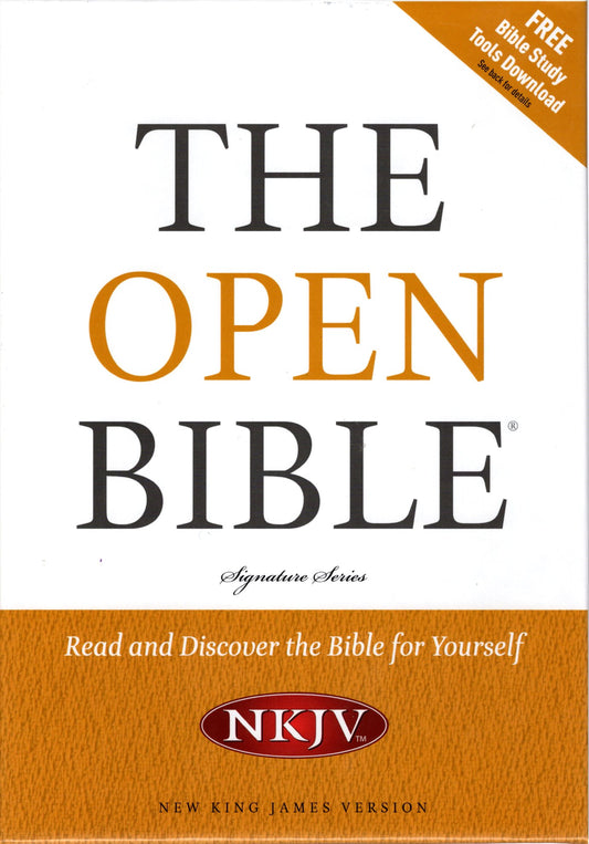 Thomas Nelson NKJV® The Open Bible® - Bonded Leather (Black) w/FREE Bible Study Tools Download