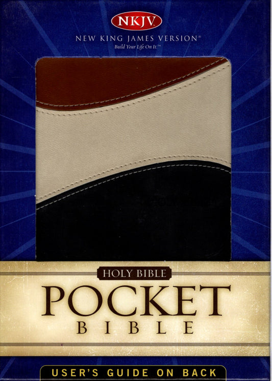 Thomas Nelson NKJV® Pocket Bible - Leathersoft™ (Brown/Black/Cream)