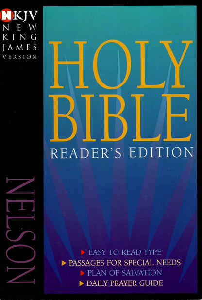 Thomas Nelson NKJV® Reader's Edition Bible - Paperback (490CF)