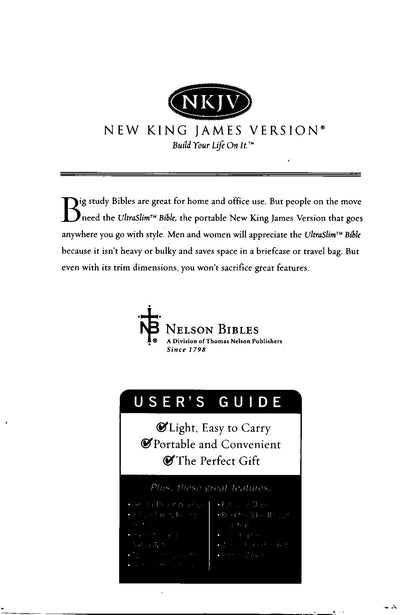 Thomas Nelson NKJV® Ultraslim™ Bible - Leathersoft™ (Silver/Blue/Black)