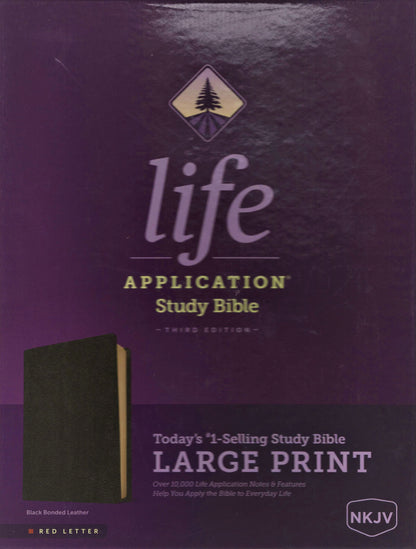 Tyndale NKJV® House Publishers Life Application® Study Bible - Third Edition - Bonded Leather (Black)