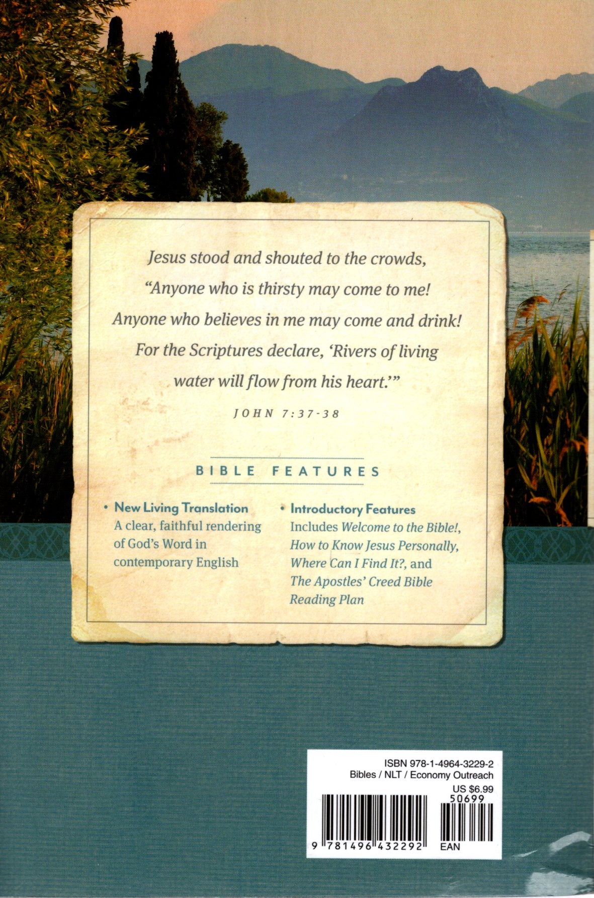Tyndale NLT® Economy Outreach Bible, Large Print - Paperback