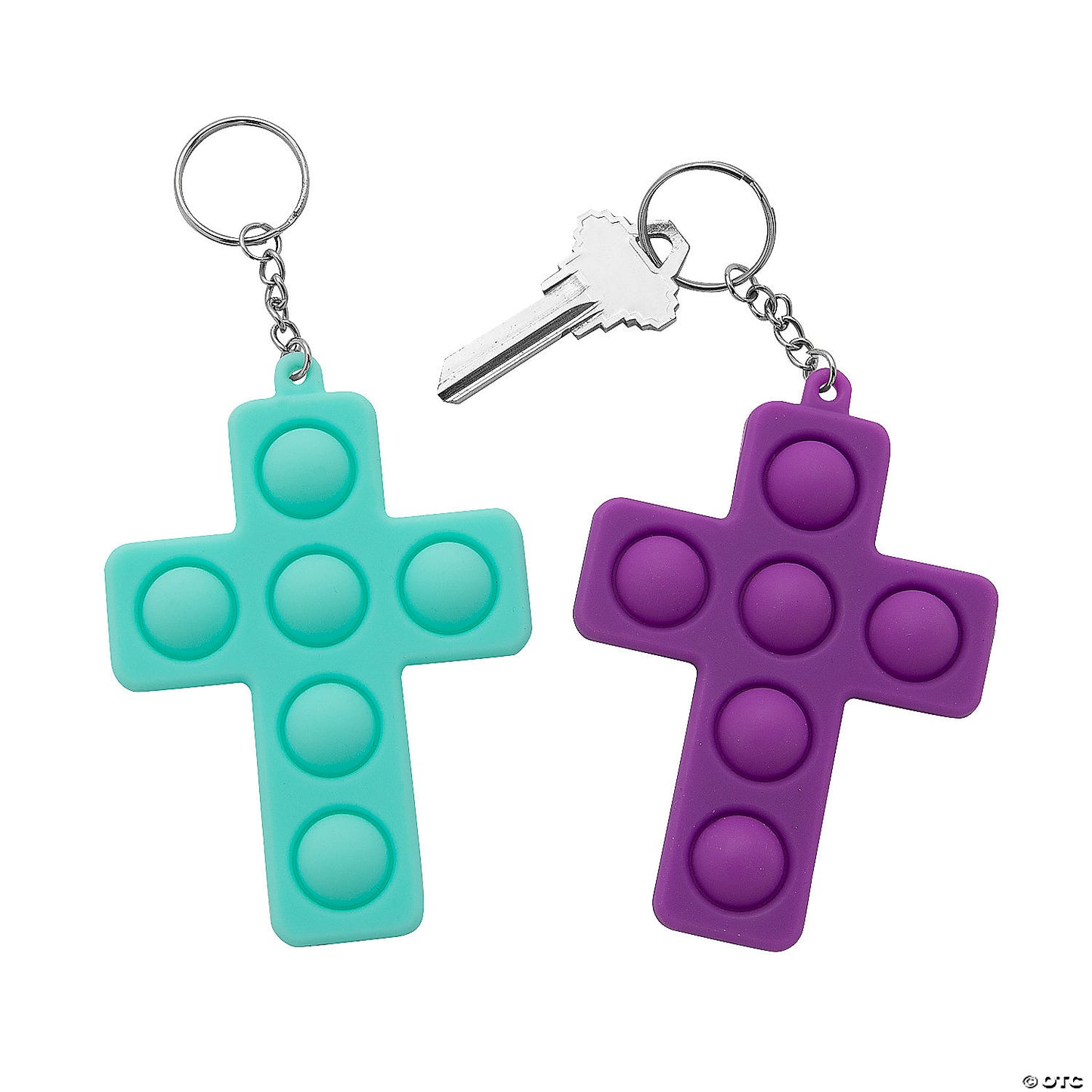 Oriental Trading Co. - Cross Pop-It Keychains - 2 Colors