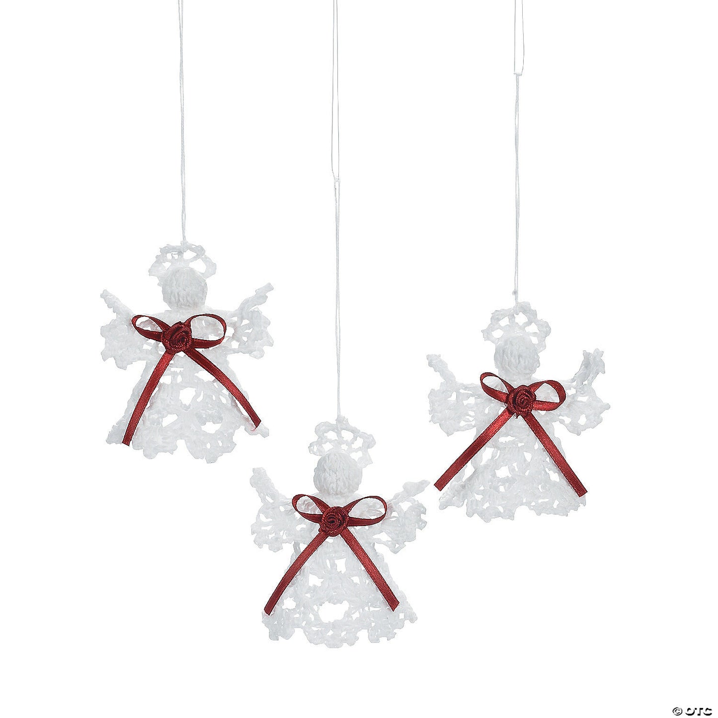 Oriental Trading Co. - Crocheted Victorian Angel Ribbon Christmas Ornaments