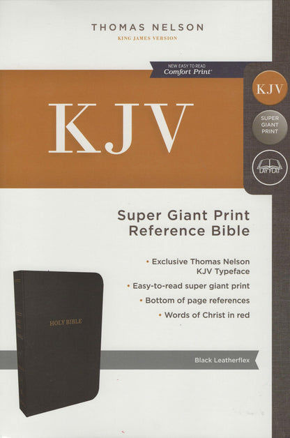 Thomas Nelson KJV Super Giant Print Reference Bible w/Comfort Print® - Leatherflex
