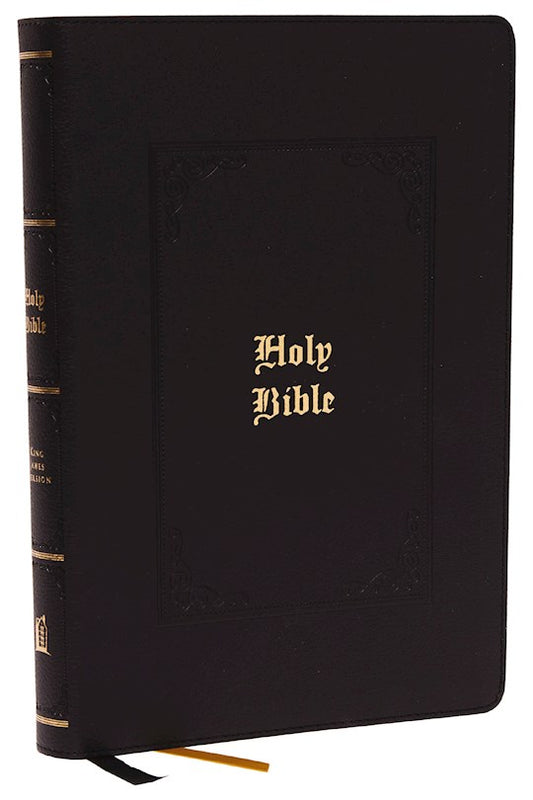 Thomas Nelson KJV - Center-Column Reference Bible (Comfort Print®) - Large Print - Thumb Indexed - Leathersoft (Black)