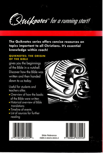 Tyndale Quiknotes™ The Origin of the Bible - Paperback